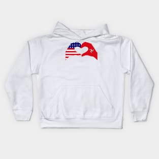 We Heart USA & Isle of Man Patriot Flag Series Kids Hoodie